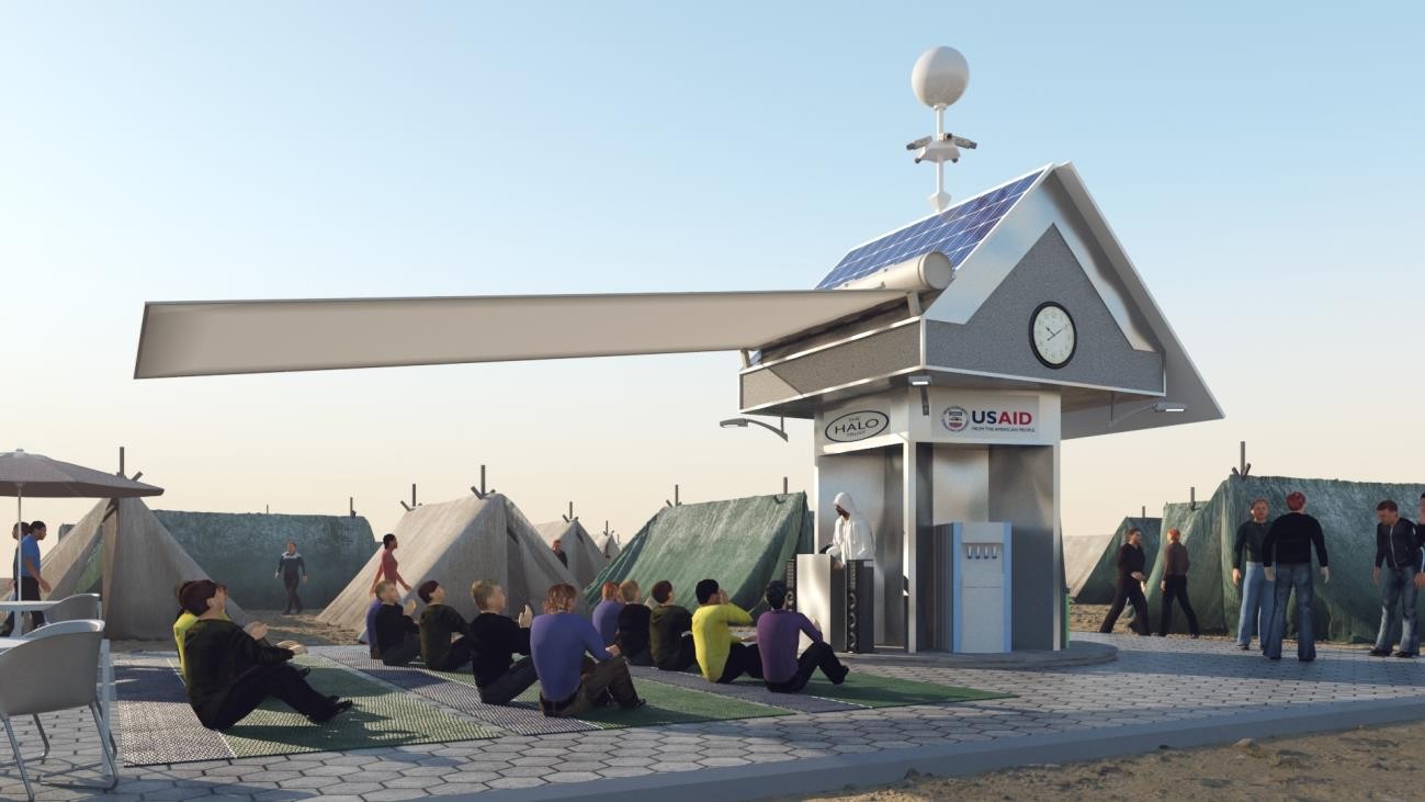 JAS Station-(Service Kiosk for refugee camps ) for services )